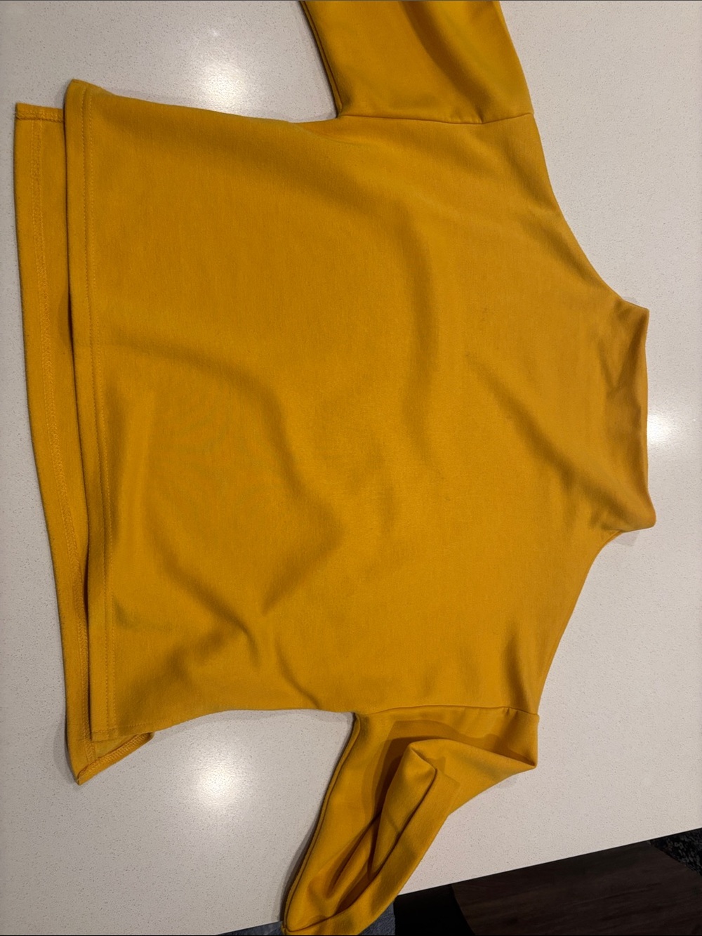 Women’s Mustard Yellow Short Sleeve Top - Unbranded